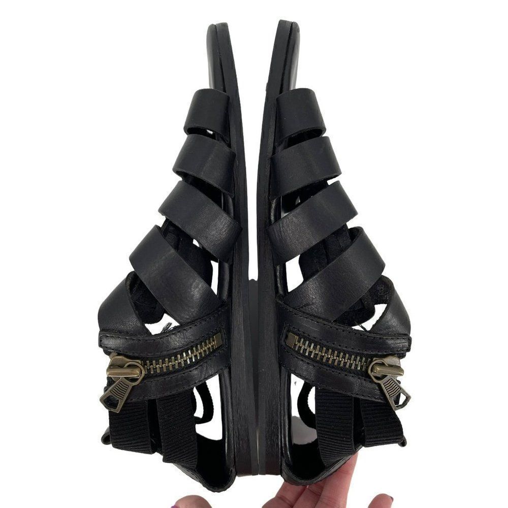 Acne Studios Tour Low Black Leather Greek Cushioned Sandals Men EU 42 US 9‎ - Picture 6 of 12